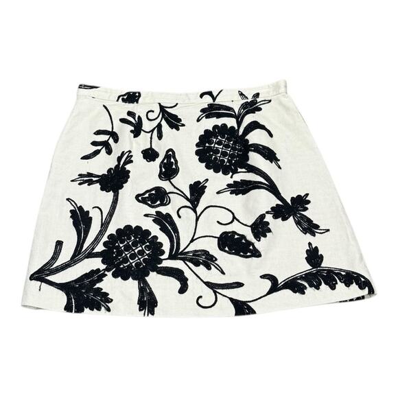 Anthropologie Vanessa Virginia Embroidered Floral Skirt - Picture 3 of 7